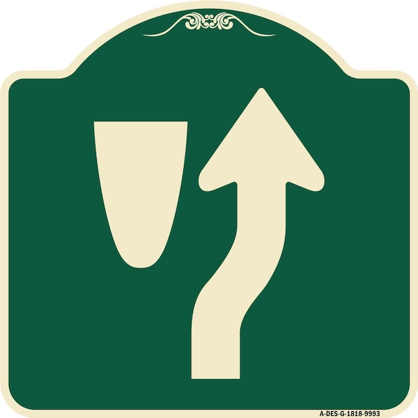 Signmission Designer Series-Beware Of Curb Graphic Green Heavy-Gauge Aluminum, 18" x 18", G-1818-9993 A-DES-G-1818-9993 - main